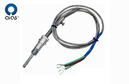 Compression spring type fixed thermocouple